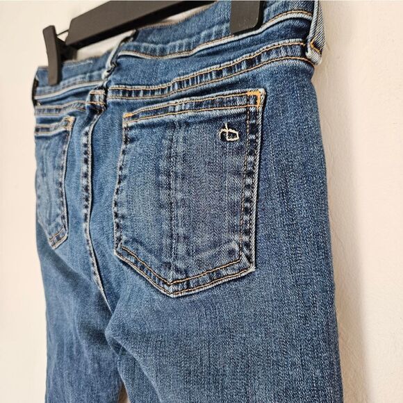 Rag & Bone Cate Mid-Rise Ankle Skinny Fray Step Hem Jeans in Hampton Wash 26 - Picture 10 of 15